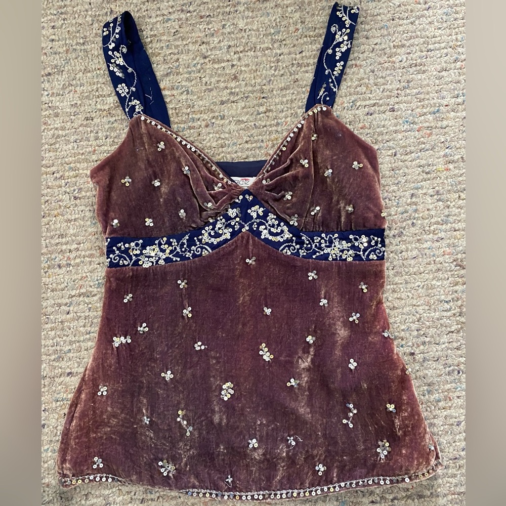 Cache women’s beaded top size 2